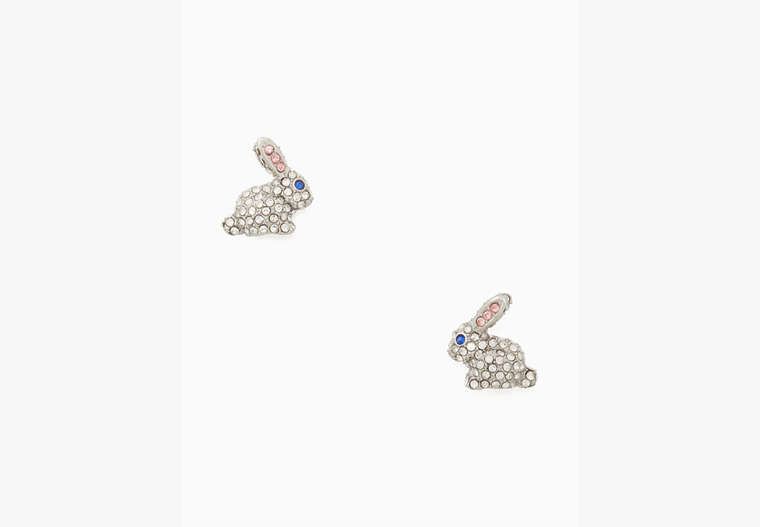 Bun Bun Bunny Stud Earrings, Clear Multi, Product image number 0