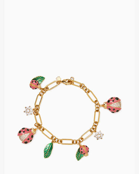 Ladybug Charm Bracelet, Pink Multi, ProductTile