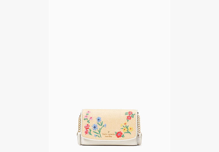Staci Floral Straw Small Flap Crossbody, Multi, Product image number 0