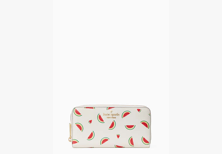 Staci Watermelon Party Large Continental Wallet, Cream Multi, Product image number 0