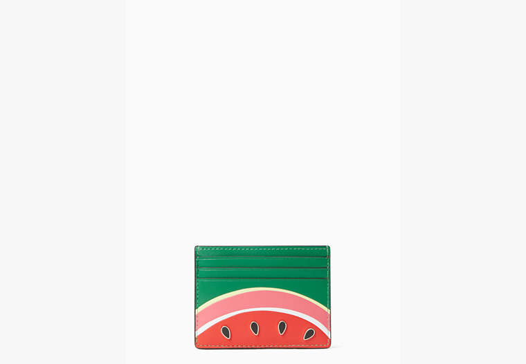 Watermelon Small Slim Card Holder, Multi, Product image number 0