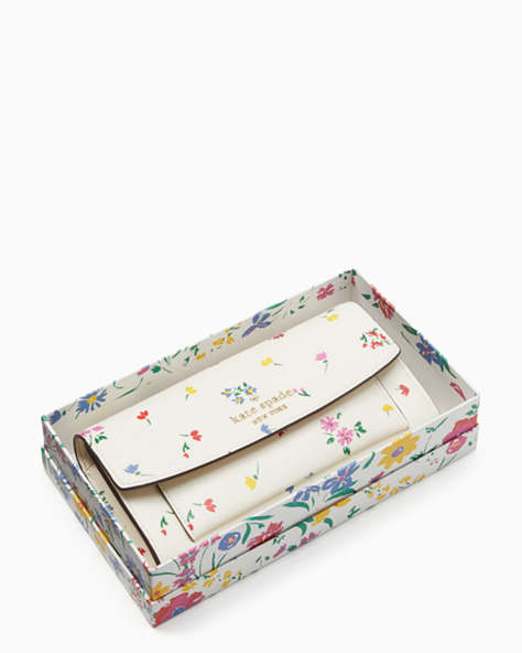 Staci Garden Bouquet Boxed Large Wallet Card Case, Cream Multi, ProductTile