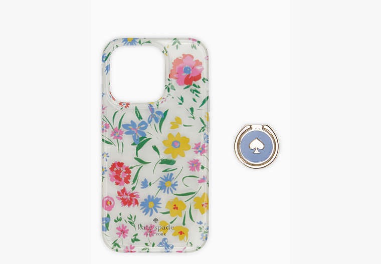 Garden Bouquet Stability Ring iPhone 14 Pro, Cream Multi, Product image number 0