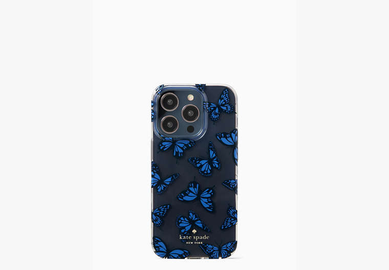 バタフライ スカイ プリント アイフォン 14 pro ケース, Blue Multi, Product