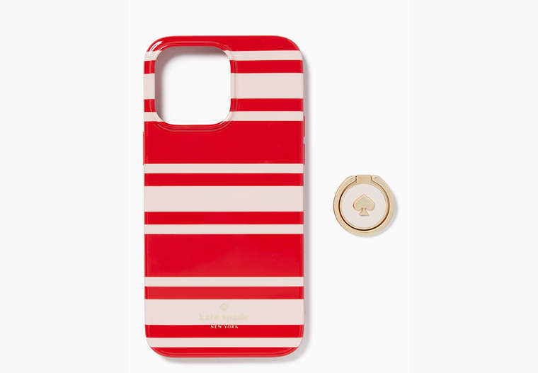 Sailing Stripe iPhone 14 Pro Max Stability Ring, Heirloom Tomato Multi, Product image number 0