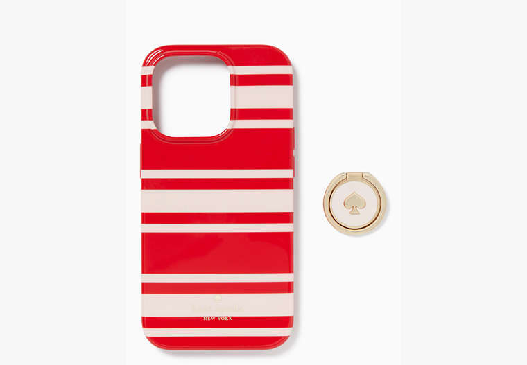 Sailing Stripe iPhone 14 Pro Stability Ring, Heirloom Tomato Multi, Product image number 0