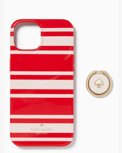 Kate Spade,Sailing Stripe iPhone 14 Stability Ring,Heirloom Tomato Multi