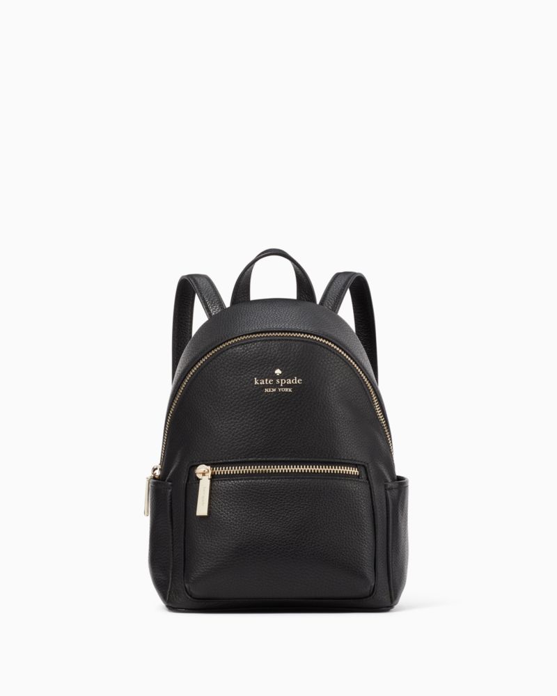 Black leather 2025 backpack kate spade