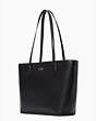 leila pebbled leather tote, Black, Product