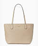 leila pebbled leather tote, Light Sand, ProductTile