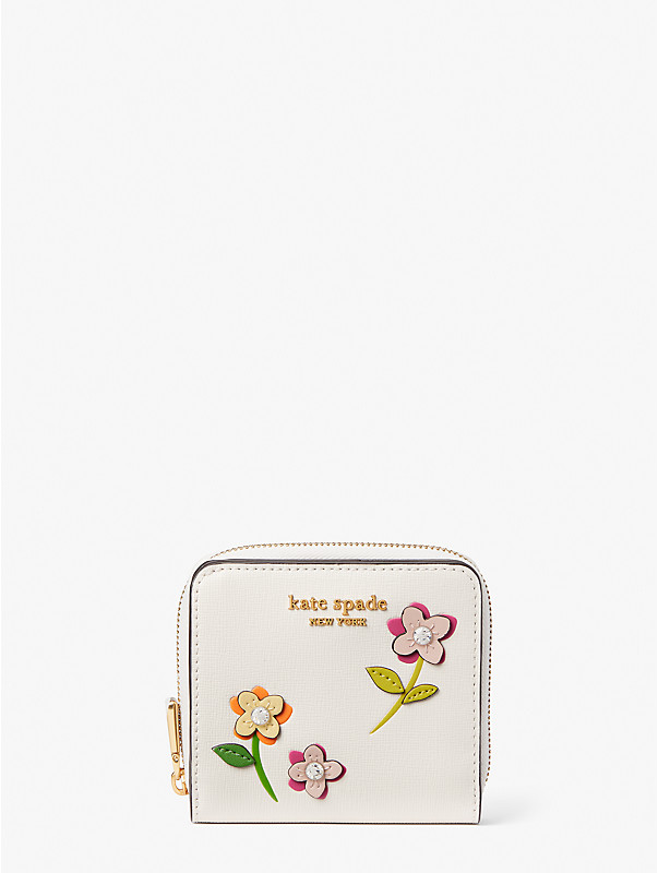 In Bloom Flower Small Compact Wallet, , rr_large