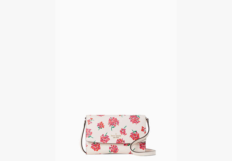 Perry Floral Leather Crossbody, Fresh Peach Multi, Product image number 0