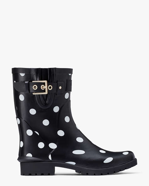 Kate Spade,Carina Rain Boots,Casual,Black/Cream