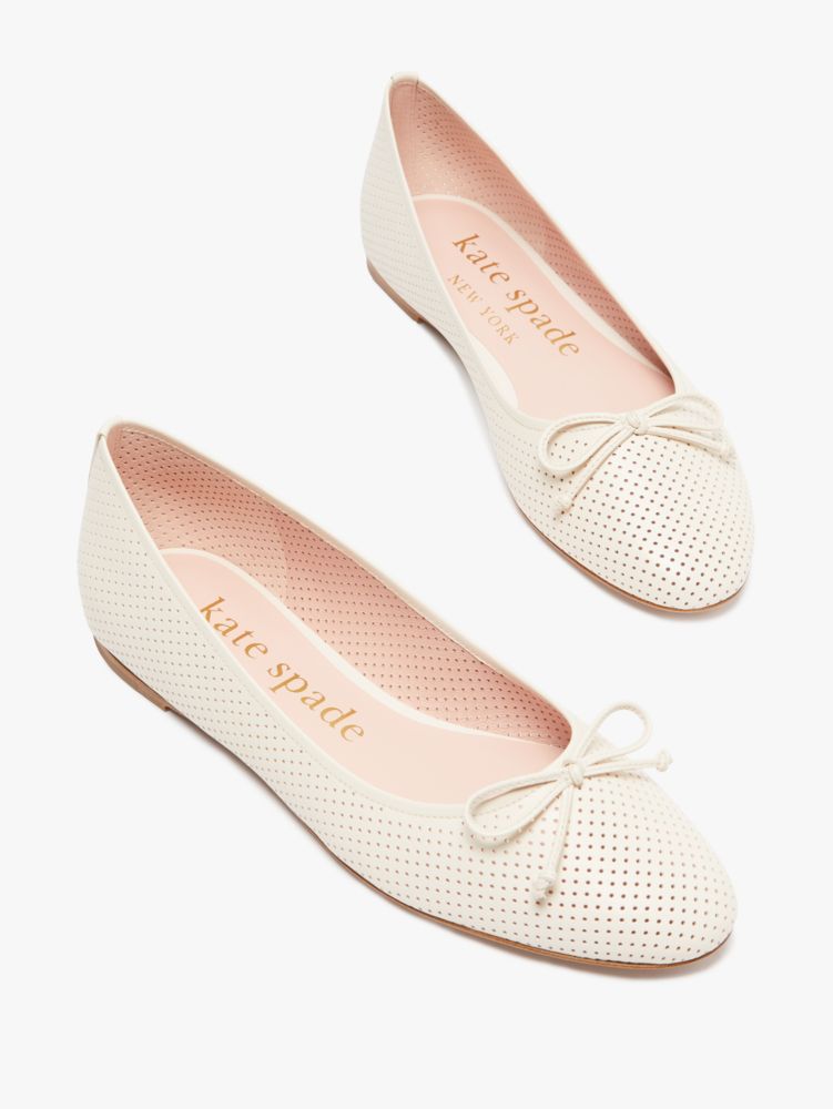 Kate Spade Veronica Ballet Flats In Parchment