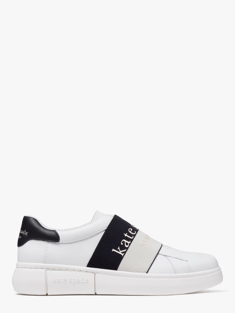 Women's opt white / black lift stretch logo sneakers | Kate Spade New York  NL