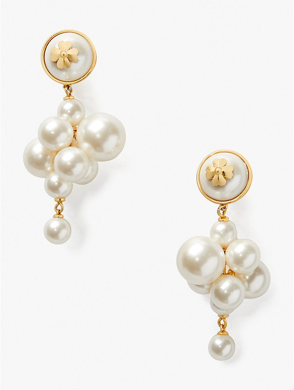 pearls on pearls cluster drop earrings, , rr_large