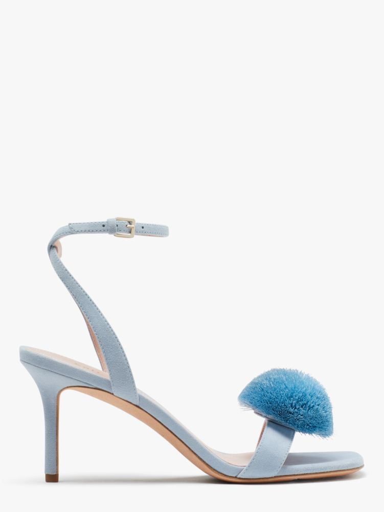 Kate Spade Amour Pom Sandals In Celeste Blue