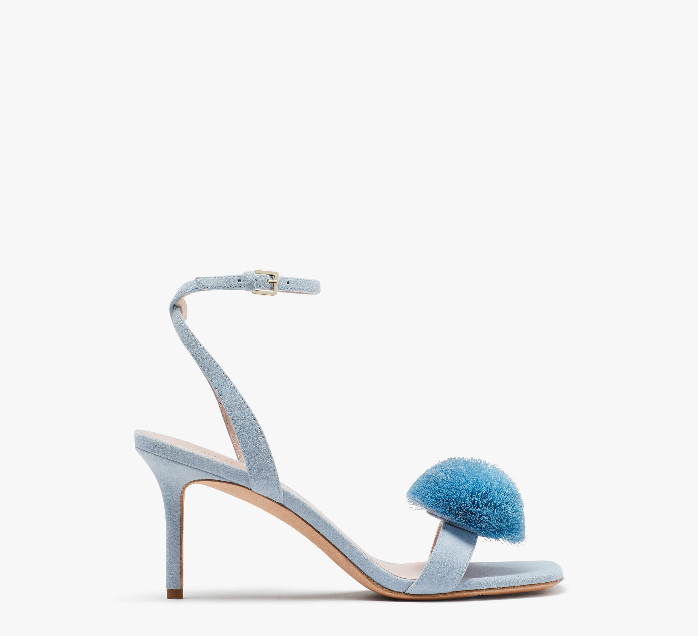 Kate Spade Amour Pom Sandals In Celeste Blue