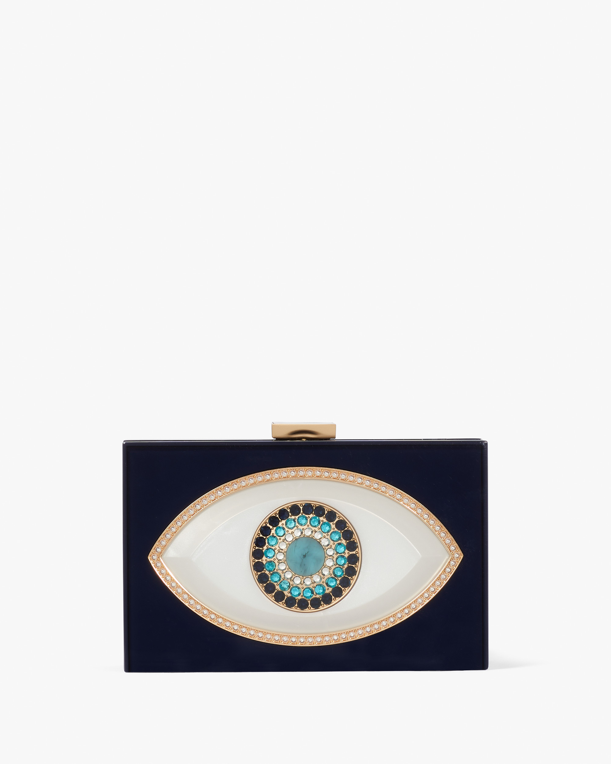 Kate Spade Evil Eye Jeweled Resin Small Frame Clutch