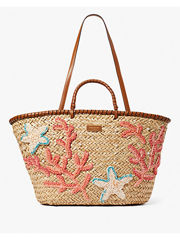 What The Shell Embellished Straw Large Tote, , rr_productgrid
