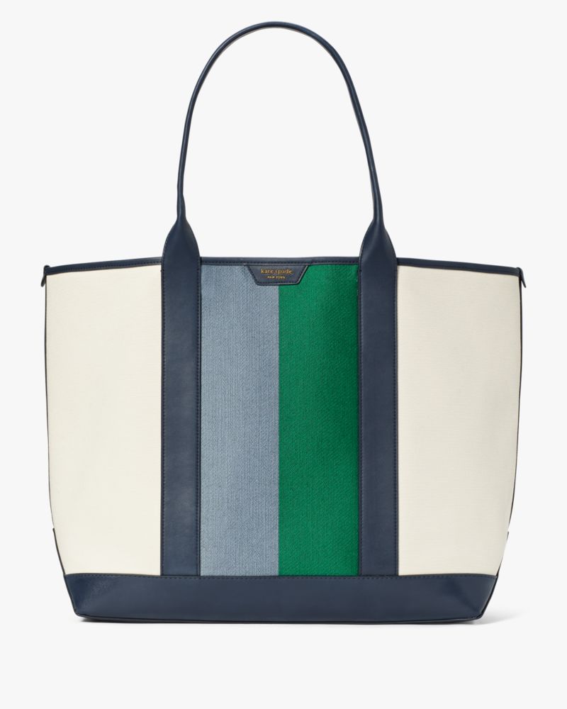 Racing Stripe Canvas Large Tote Kate Spade UK