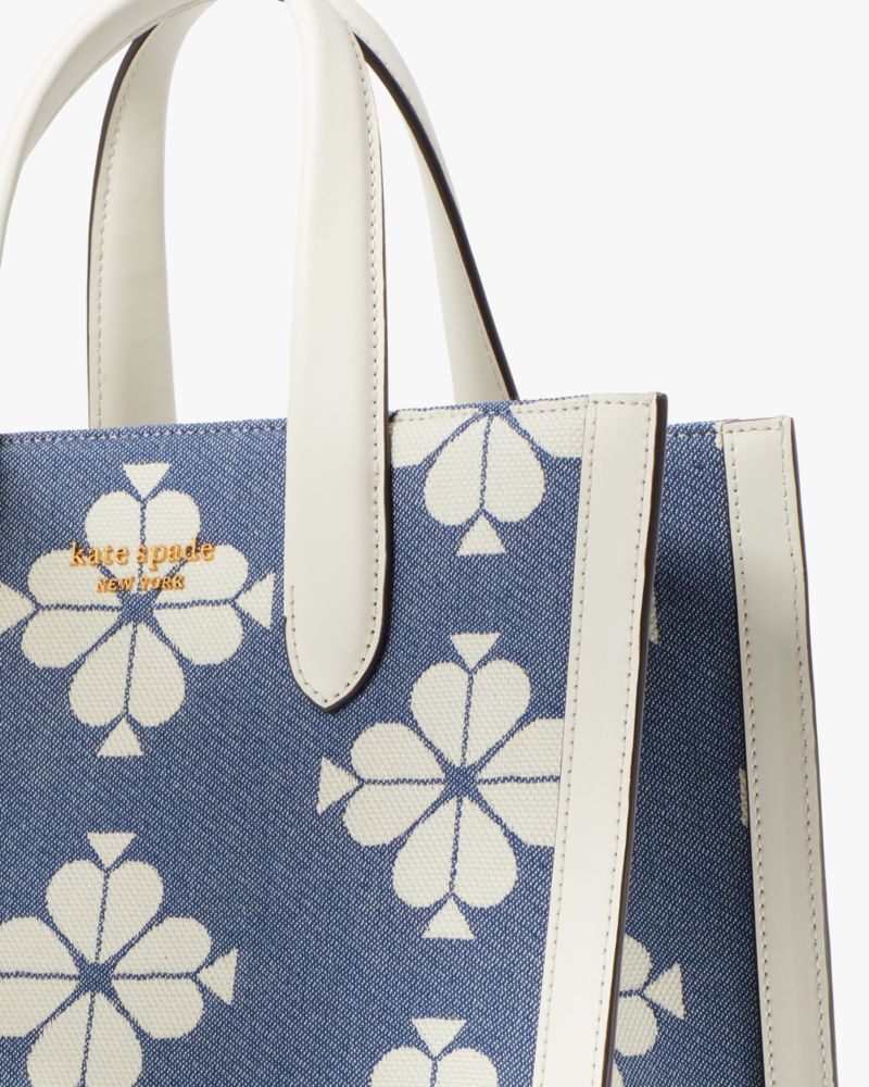 Spade Flower Two Tone Canvas Manhattan Small Tote