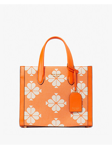 Spade Flower Two-tone Canvas Manhattan Small Tote, , rr_productgrid