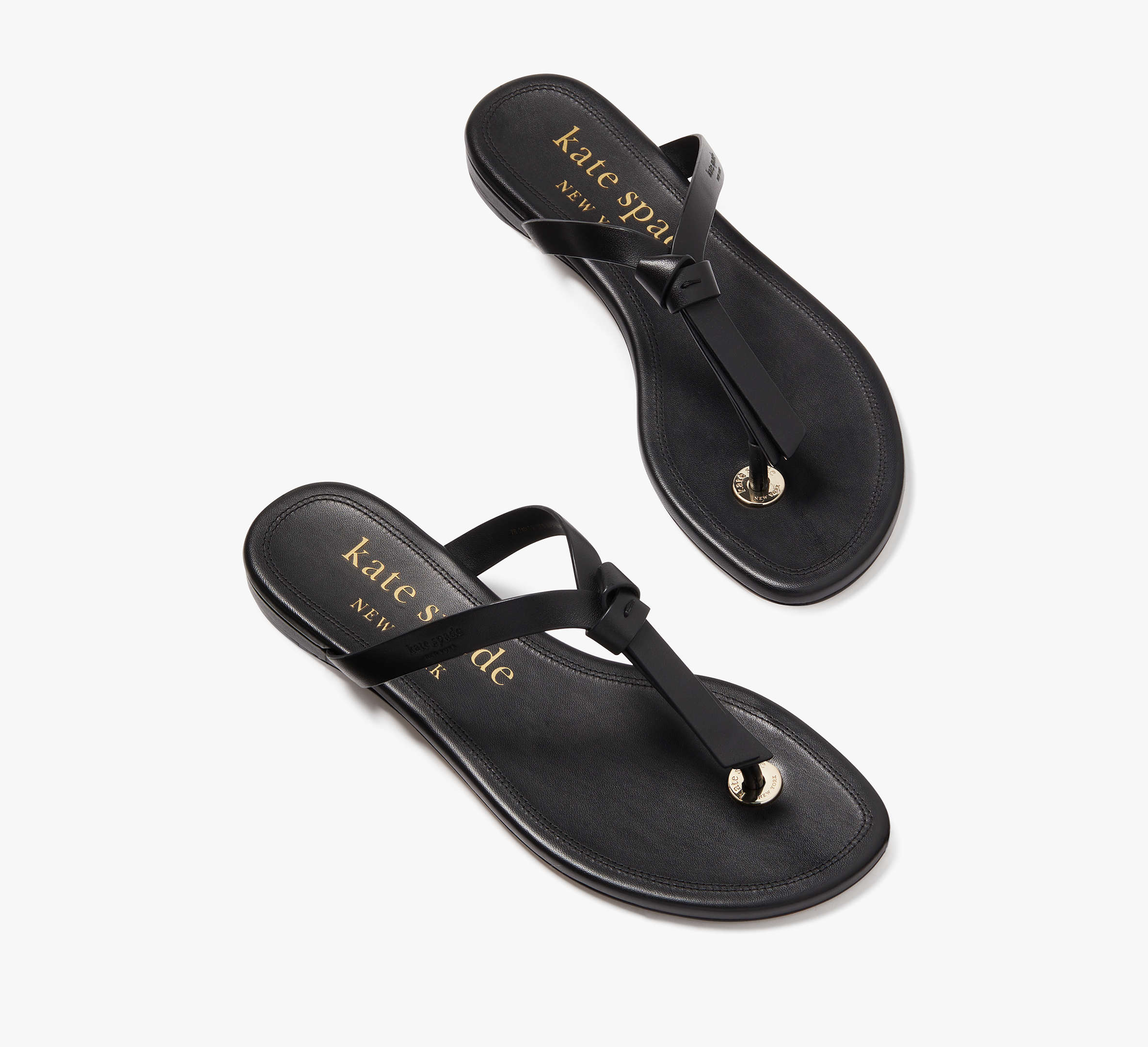 Kate Spade Knott Slide Sandals In Black