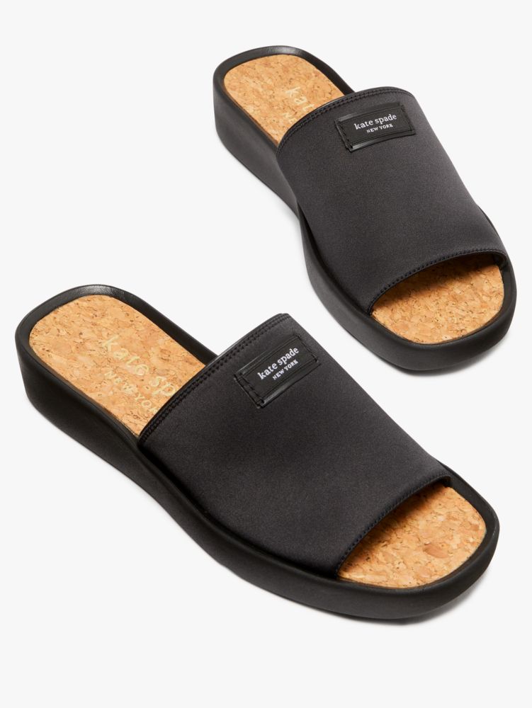 Kate Spade Spree Slide Sandals In Black