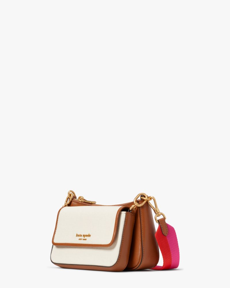 Kate Spade Double Up Racing Stripe Canvas Crossbody. 4