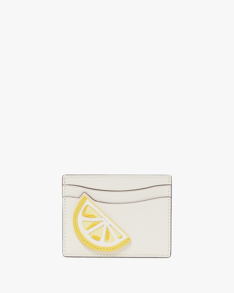 Kate Spade Lemon Drop Appliqué Cardholder. 1