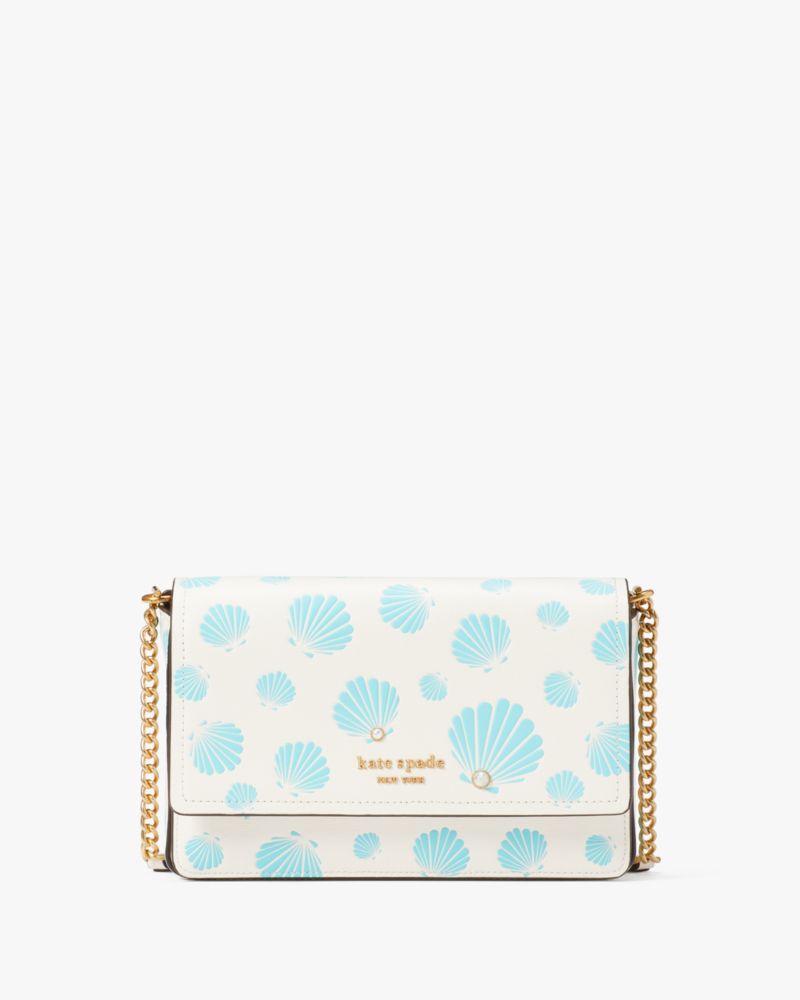 Morgan Seashell Embossed Flap Chain Wallet | Kate Spade New York