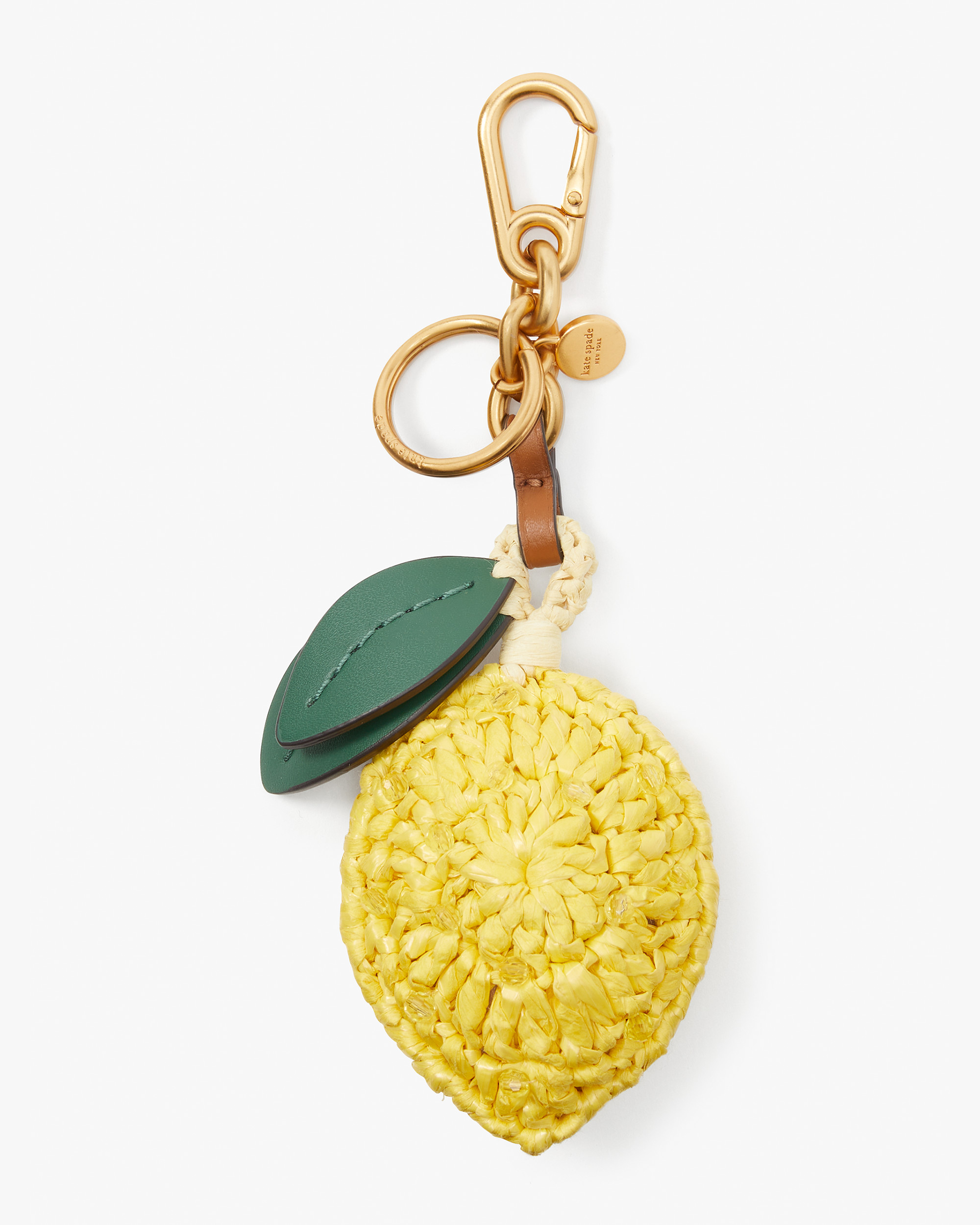 Kate Spade Lemon Drop Beaded Crochet Key Fob
