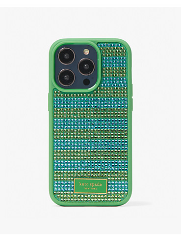 Seaside Stripe Hülle für iPhone 14 Pro mit Pailletten, , rr_productgrid