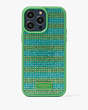 Kate Spade,Seaside Striped Sequin iPhone 14 Pro Max Case,Low Tide Multi