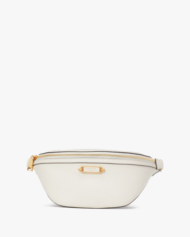 Kate Spade Gramercy Pebbled Leather Medium Belt Bag in White