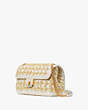 エブリン ストライプ クロシェ ラフィア ミディアム コンバーチブル ショルダー バッグ, Cream Multi, Product