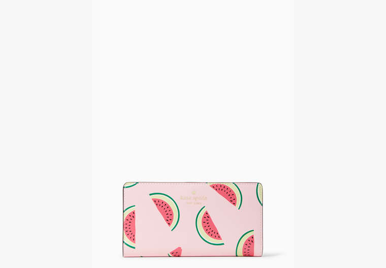 Marlee Watermelon Party Large Slim Bifold Wallet, Pink Multi, Product image number 0