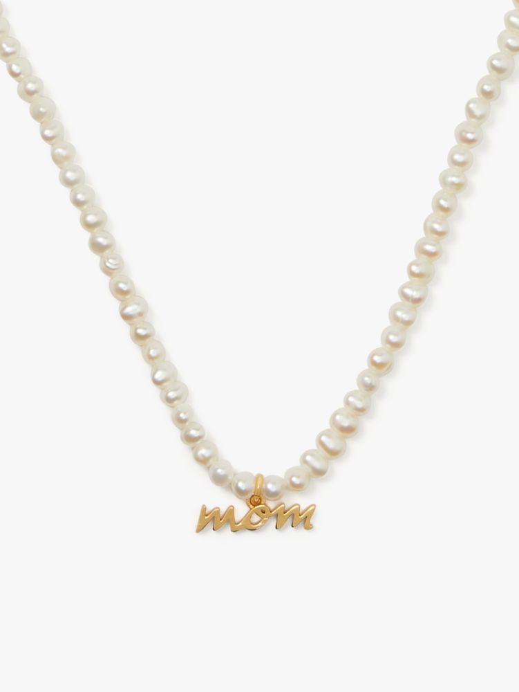 Love You, Mom Pearl Strand Pendant | Kate Spade New York