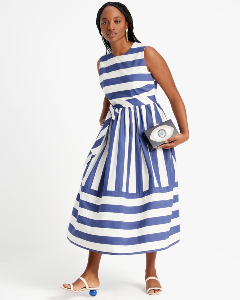 Kate Spade Awning Stripe Tie-waist Dress. 4