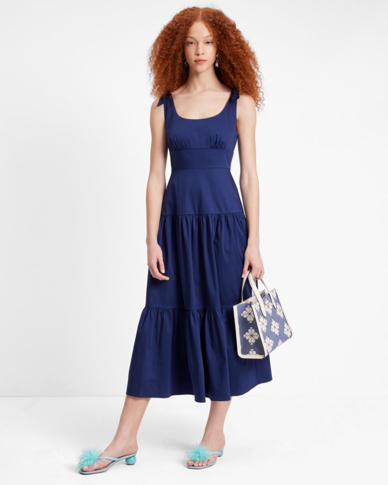 Kate SpadePoplin Tiered Maxi Dress