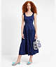 Kate Spade,Poplin Tiered Maxi Dress,Cocktail,French Navy