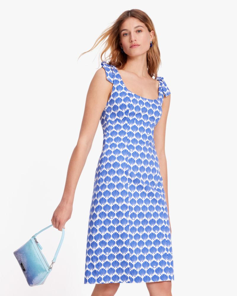 Kate Spade Shell Tie-Shoulder Dress