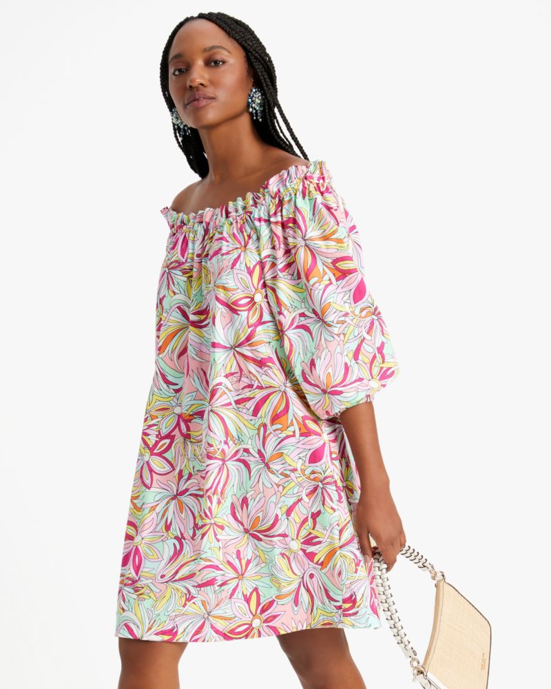 Anemone Floral Off The Shoulder Dress Kate Spade New York