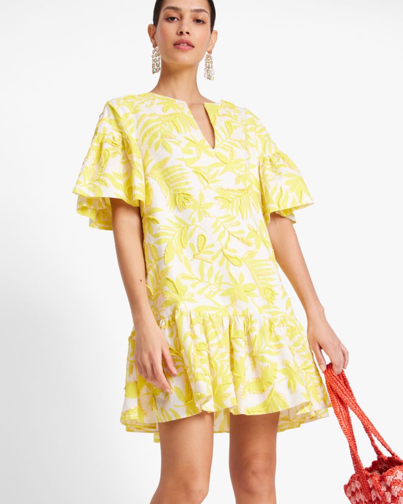 Kate Spade Tropical Foliage Embellished Tunic