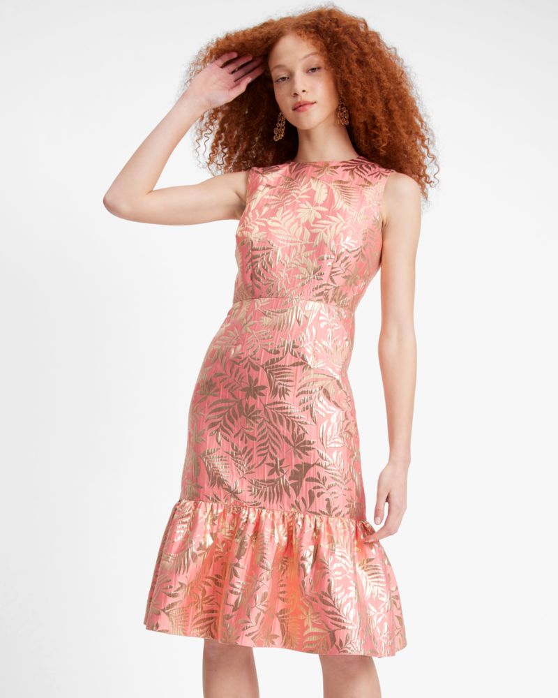 tropical-foliage-brocade-dress-kate-spade-uk