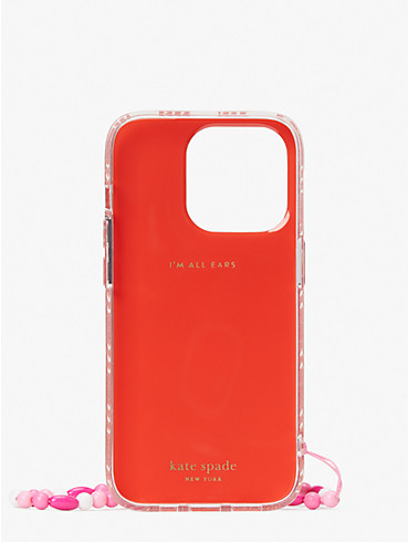 Sam Icon Glitter Gingham iPhone 14 Pro Wristlet Case, , rr_productgrid