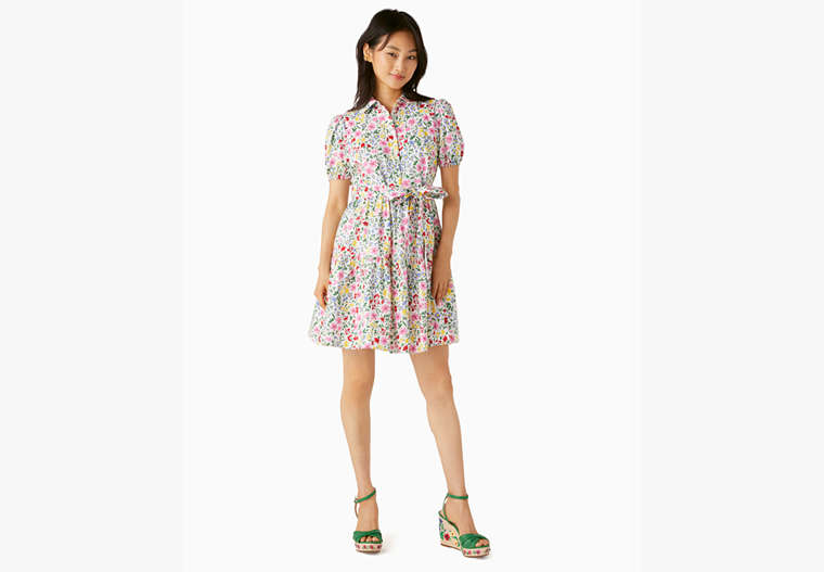 Shoreside Floral Shirtdress, Cream, Product image number 0