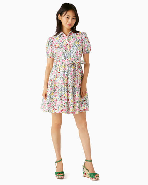 Shoreside Floral Shirtdress, Cream, ProductTile