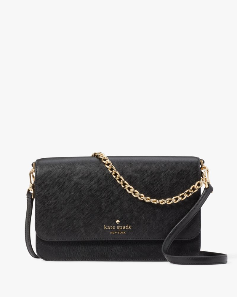 Madison Saffiano Leather North South Flap Phone Crossbody